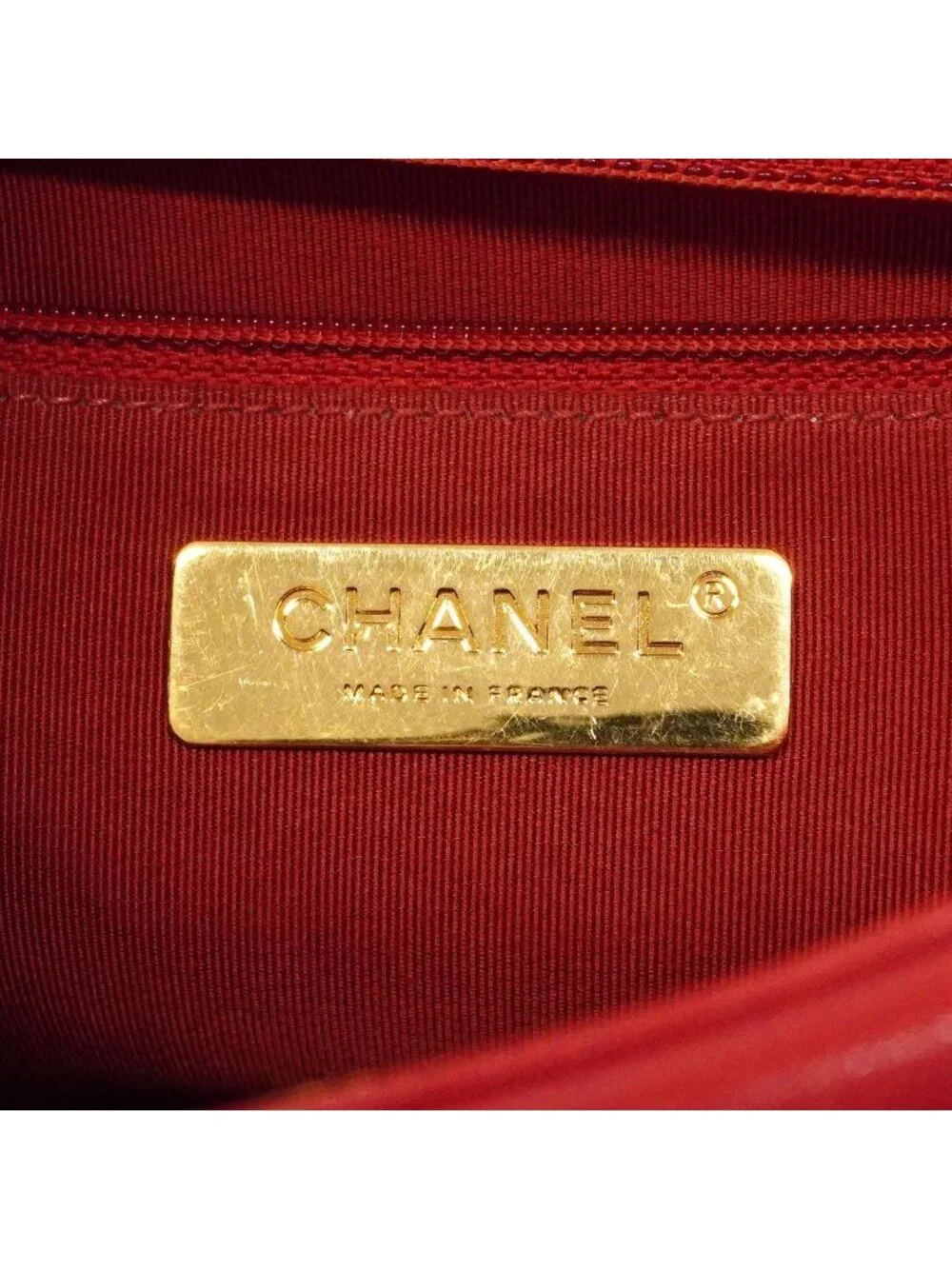 Chanel 19 Leather Red Gold 2-Way Bag